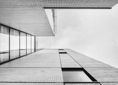 building, architecture, modern, monochrome, office, work, window, house, wall, perspective, structure, nature, urban, glass, business, housing, apartment, futuristic, minimal, sky